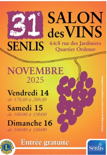 affiche du salon des vin de senlis