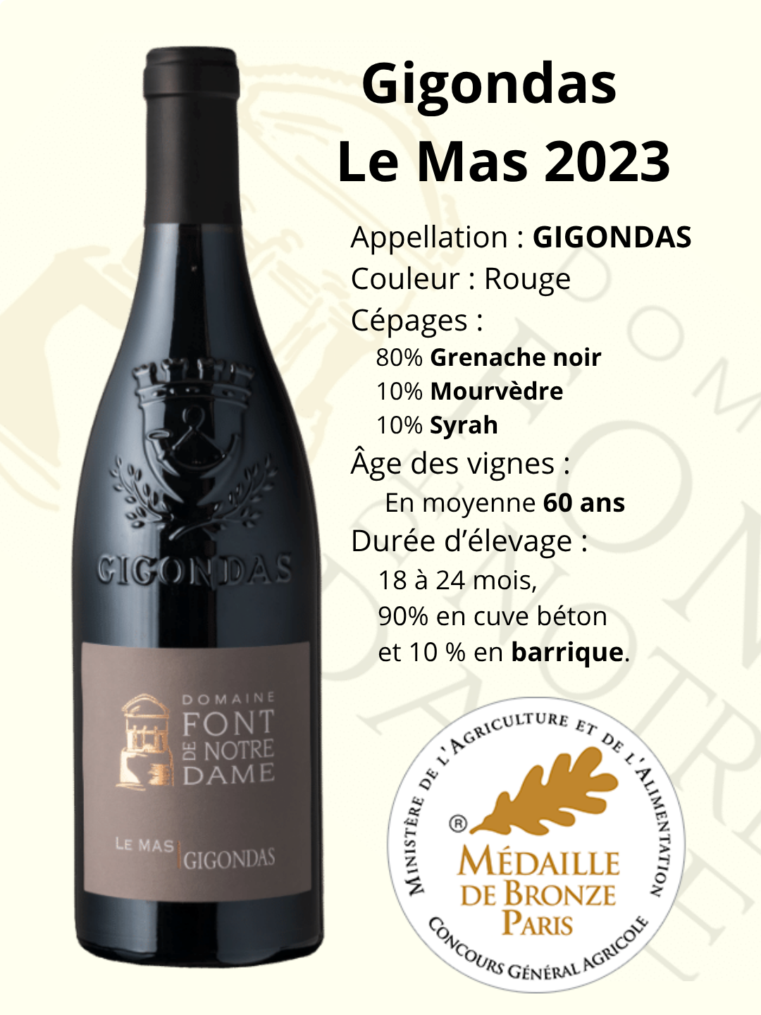 photo de la bouteille le Mas Mas 2023